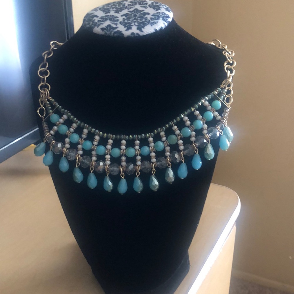 Blue and white Necklace